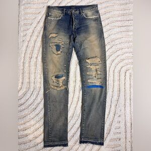 Undercover “Blue Yarn” Distressed Denim – Size 2 (Fits up to 31” Waist)